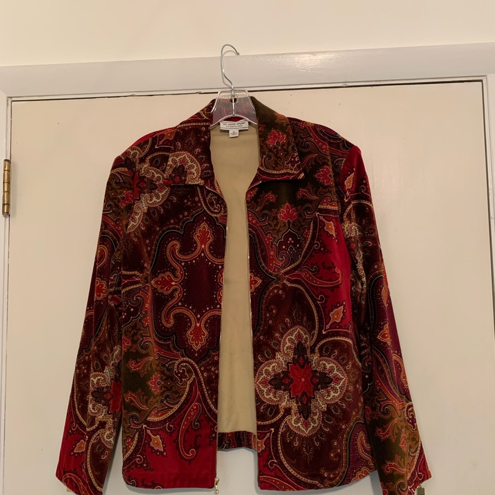 ST.JOHN SPORT Paisley Zip Up Jacket